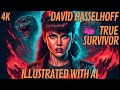 David hasselhoff  true survivor but every line is an ai generated image 4k