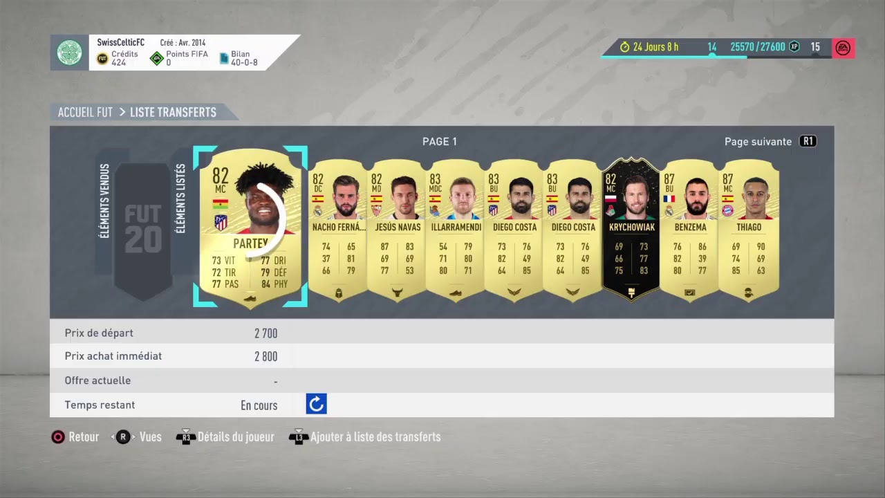 [FR] FUT20 - Conseil achat revente différentes tech