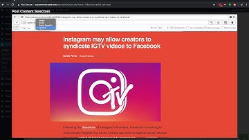 Selector and Attribute Setting Example - WP Content Crawler