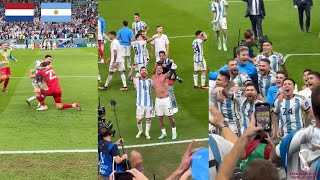 Messi And Argentina Players Crazy Celebration After Win Against The Netherlands After Penalties