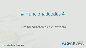 Limitar caracteres del extracto en WordPress