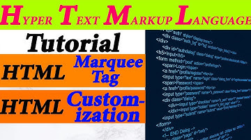 Html Tutorial for Beginners in Urdu |Marquee Tag Explained|🎓🎓🎓