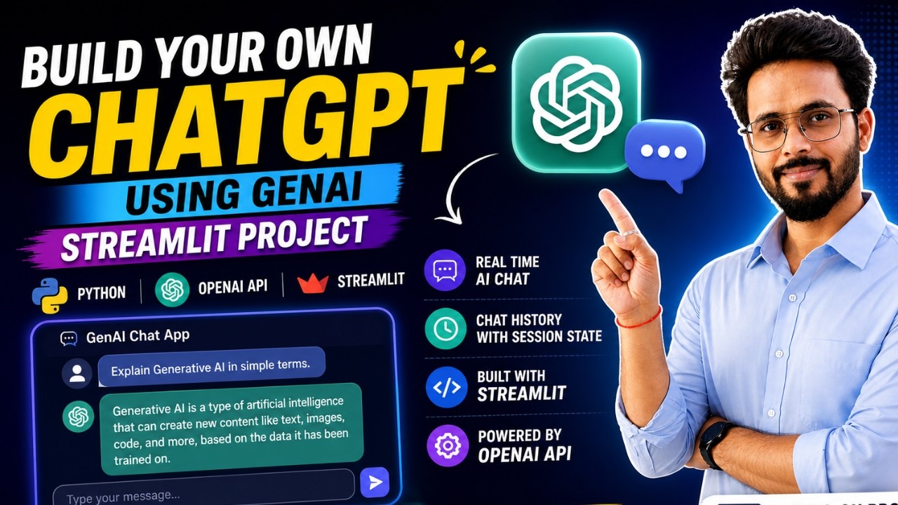 👉 Build GenAI Chatbot & Mini ChatGPT | Streamlit Project (Python ...