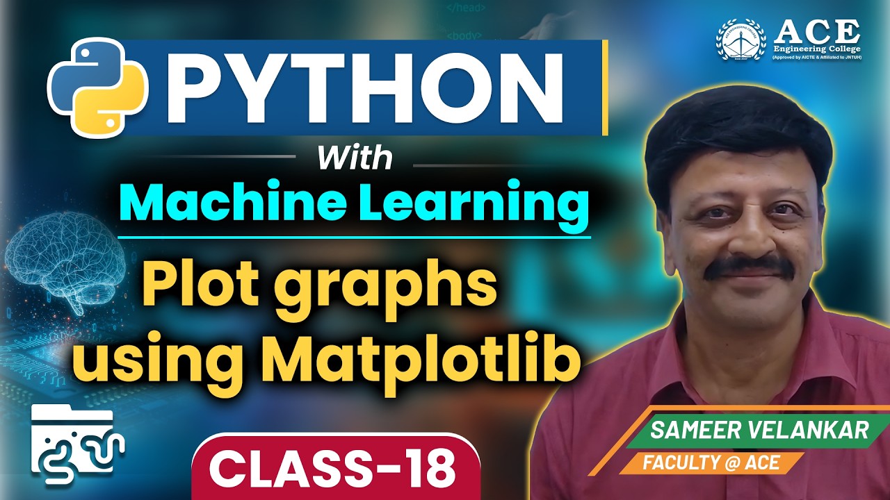 Class: 18 | Python with Machine Learning | Plot Graphs using Matplotlib ...