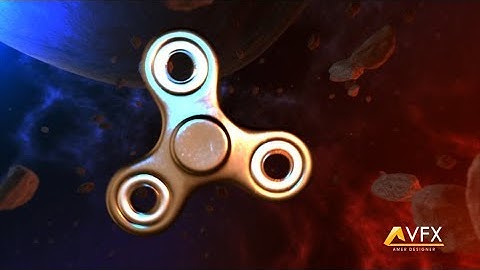 fidget spinner in space cinema 4D & after effects element 3D part 01 #amervfx