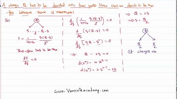 How to Divide to Charge into Two parts so Force between them is Maximum for IIT-JEE and NEET