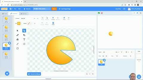 PacMan 01 - Create a chomping PacMan sprite - Make a Video Game in Scratch