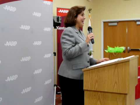 AARP KY - 2009 Andrus Award Co. Judge & State Rep.Linda Howlett Belcher w/Bill Harned