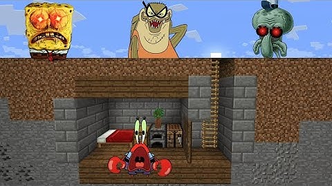 Minecraft Speedrunner VS 3 Hunters - SpongeBob Animation