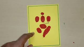 LORD GANESHA BY FINGER PRINTING   / ACTIVITY ON GANESH CHATURTHI FOR KINDERGARTEN  / GREETING CARD screenshot 5