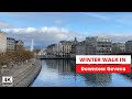 Winter Walk in Downtown Geneva, Switzerland [4K]