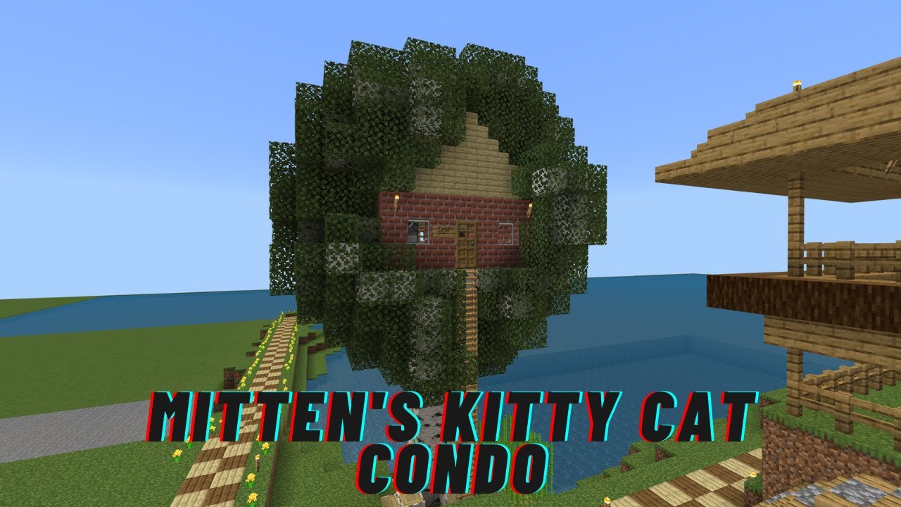 How To Build Stampy's Lovely World {105} Mitten's Kitty Cat Condo YouTube