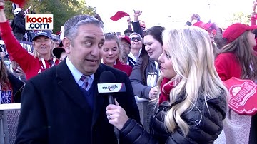 Alex Chappell talks with Mark Zuckerman at the victory parade