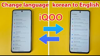How to change language from korean to english in iqoo z10x