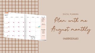 DIGITAL PLAN WITH ME | August | Everything Planner | Kdigitalstudio