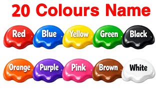 20 Colours Name English and Hindi | Preschool Color Learning 🎨👶 JOJO WALA COLOUR