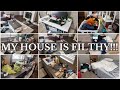 FILTHY HOUSE/ LONG CLEAN WITH ME/ EXTREME CLEANING MOTIVATION/ REAL LIFE MESS