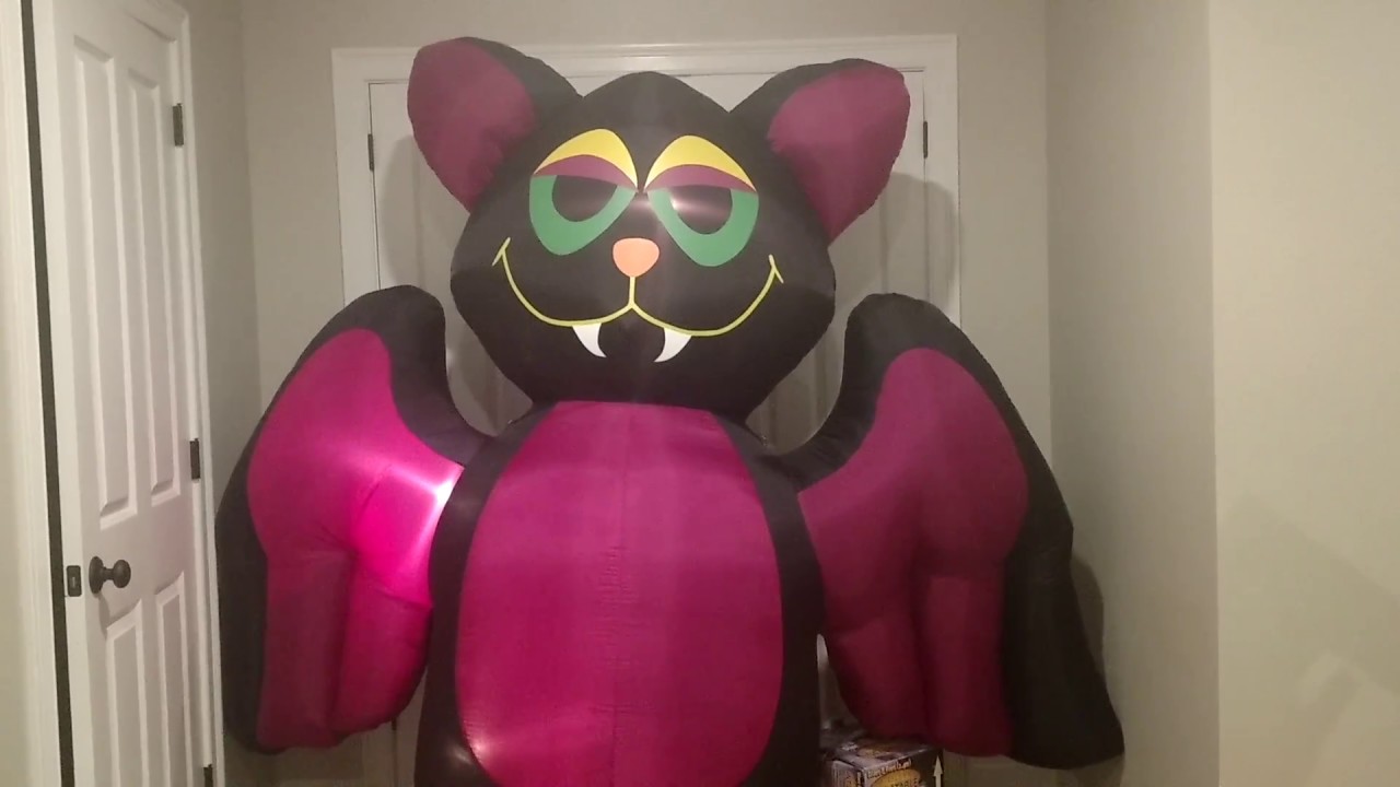Rare Gemmy 2004 7ft Bat Airblown Inflatable Review - YouTube