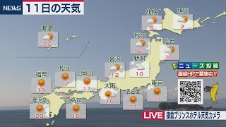 11月11日の天気