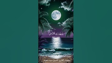 سورة المائدة الآية ٢٥_٢٦ بصوت القارئ الشيخ سيد سعيد