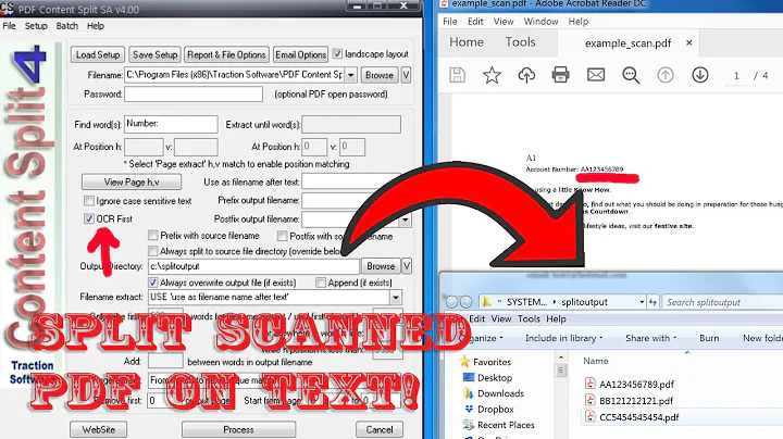 How to Split a Scanned Image PDF on Text Content