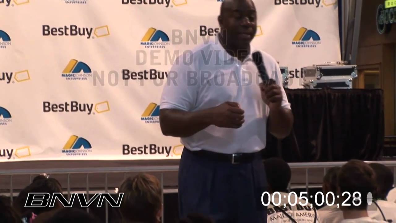 Earvin Magic Johnson Jr. B-Roll video at the Mall Of America for Best Buy