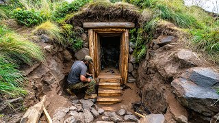 Primitive Technology: Digging An Insane Warm Shelter & The Best Homemade Fish Trap