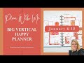 Plan With Me | Big Vertical Happy Planner | Jan 6-12