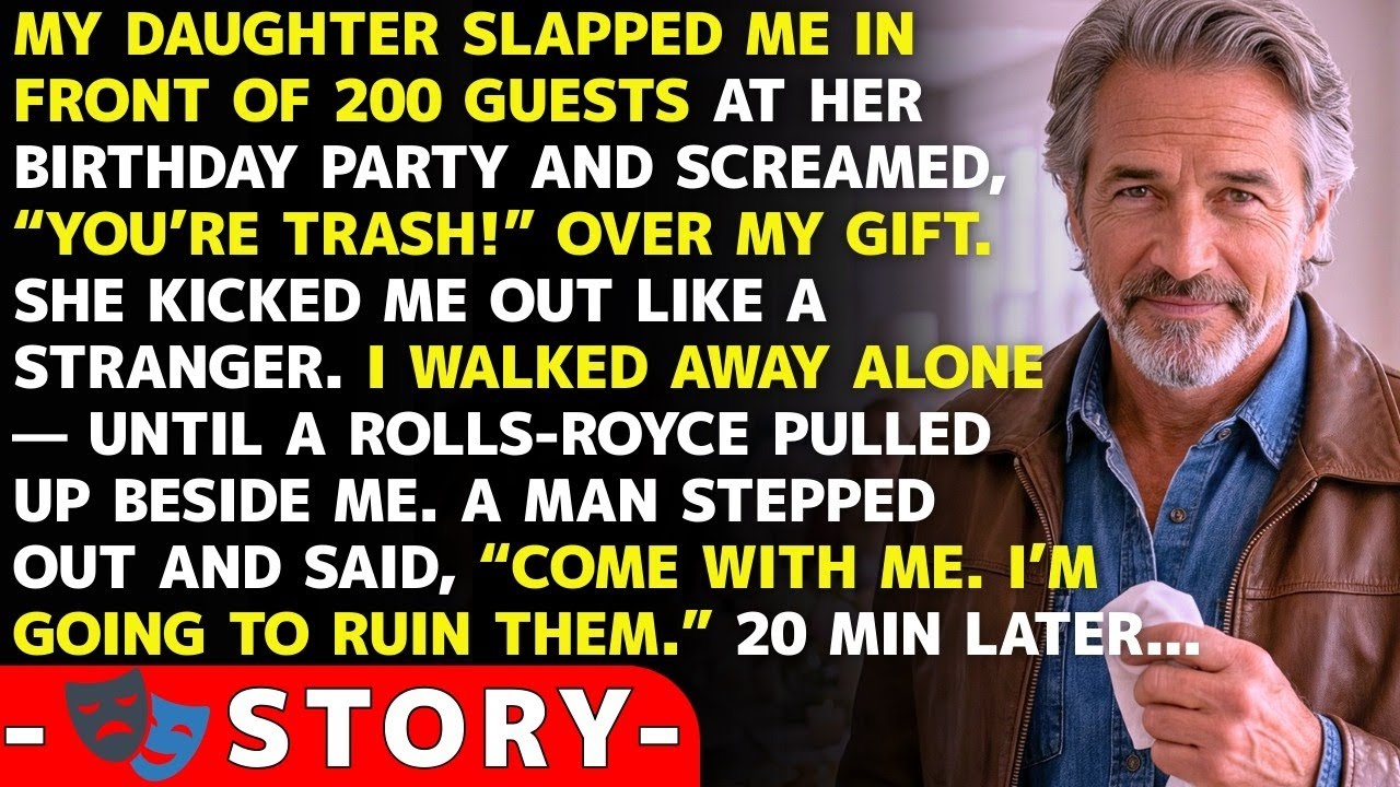 My Daughter Slapped Me & Called Me “Trash” At Her Birthday Party — 20 Minutes Later… A Rolls-Royce