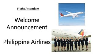 Welcome Announcent | Philippine Airlines | Flight Attendant Welcome Announcement #philippineairlines