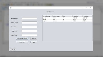 Membuat Program CRUD (Mengelola Stok Barang) Menggunakan Java dan terhubung dengan server MySQL