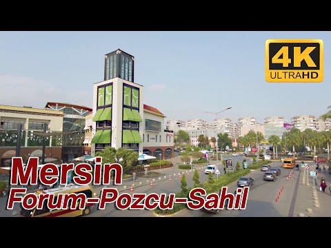 MERSİN Walking Tour | FORUM - POZCU - SAHİL | 4K TURKEY