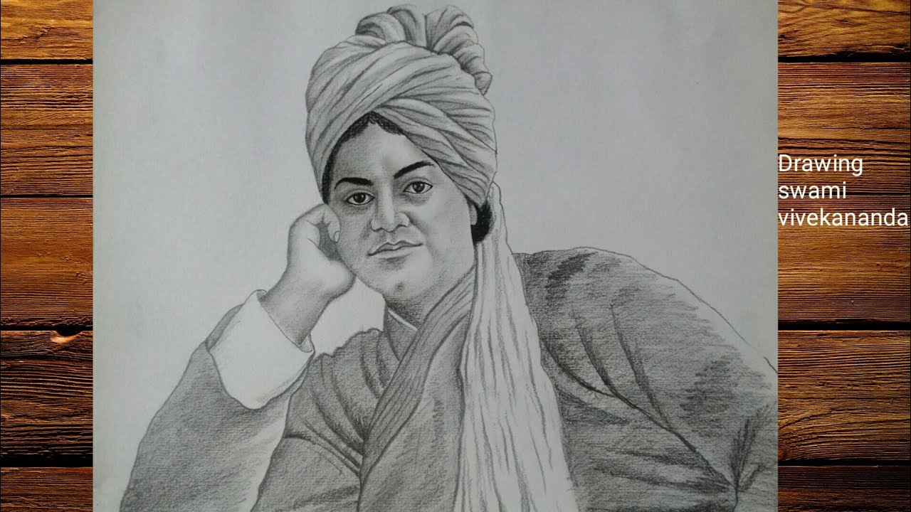 Pencil Sketch Of Swami Vivekananda | DesiPainters.com