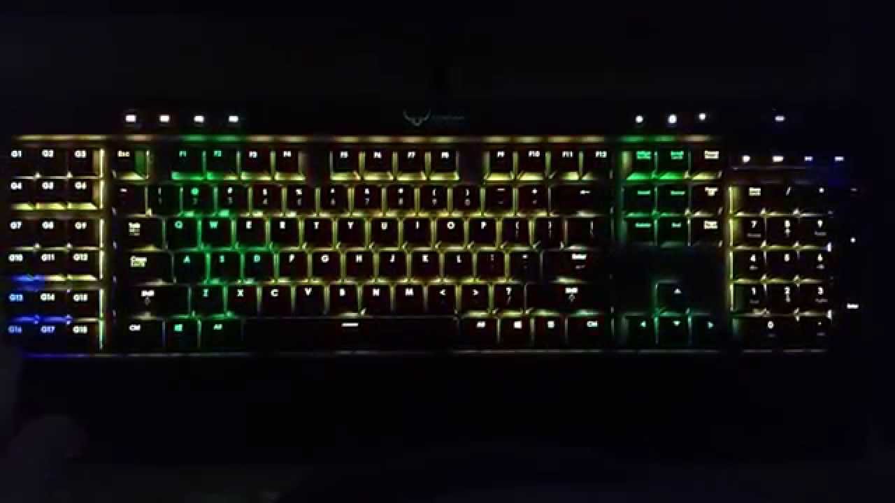 Corsair K95 Rgb Profile Yellow With Green Ripple And Blue Wave Youtube