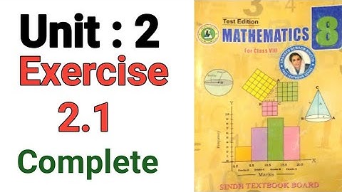 #Maths Maths | Class : 8 | Unit No : 2 | Eercise : 2.1 Complete  STBB