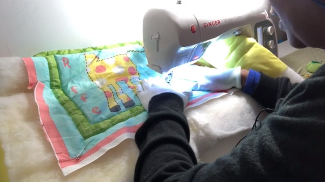 How to Quilt a Fabric Panel - YouTube