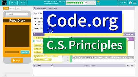 Code.org Lesson 3.9 Lists Practice | Tutorial with Answers | Unit 5 C.S. Principles 2022