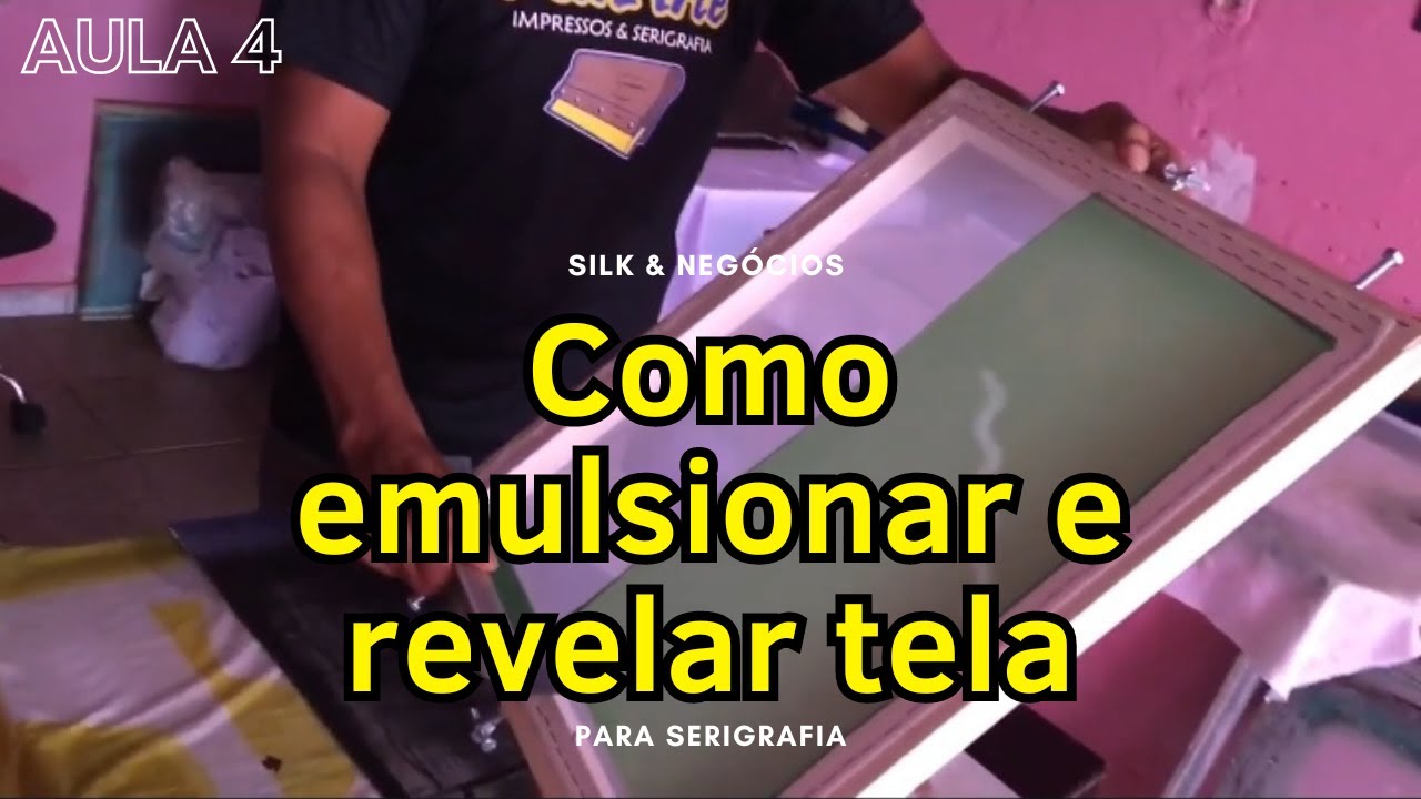 Aula 04: Como emulsionar e revelar tela para serigrafia!