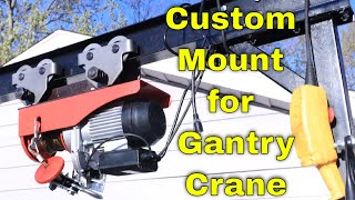 Harbor Freight Electric Hoist Mount for a Gantry Crane by @GettinJunkDone