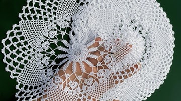 Special Crochet Tablecloth with Tutorial Crochet Motif and Crochet Border 🧶 Part 1