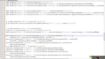 ABAQUS interactions, boundaries, mesh and job submission using Python scripting and Macro manager