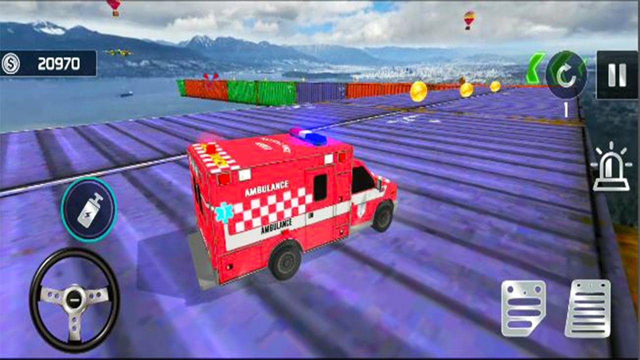 Ambulance Stunts Driving : Mega Ramp GT Racing - Android GamePlay #4