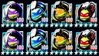 ALL PLATINUM MAX LEVEL 100 SPACE TURTLES (TMNT LEGENDS)