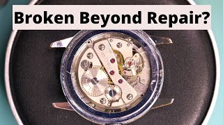 Restoration of Broken Helbros Vintage Watch - French Lorsa P75a Movement