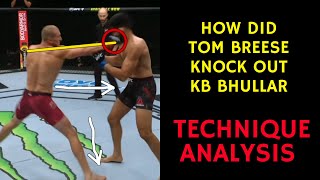 How did Tom Breese KNOCK OUT KB Bhullar at UFC Fight Night Moraes vs Sandhagen?