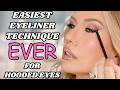 THE BEST EYELINER TECHNIQUE FOR HOODED, DOWNTURNED OR AGING EYES | Risa Does Makeup
