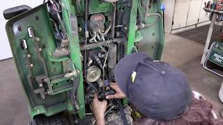 How To EASILY Replace The Drive Belt On A John Deere GX335 Riding Mower