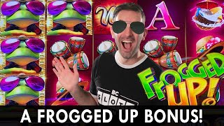 🤑 FROGGED UP BONUS! 🐸 Seeing GREEN On Free Spins! 🔥 HUGE Tiki Fire BONUS