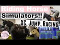 First time riding MECHANICAL Horses!! | Jump, XC & Race Simulator | Ride Every Stride