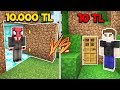 10 TL GİZLİ GEÇİT VS 10.000 TL GİZLİ GEÇİT 😱 - Minecraft